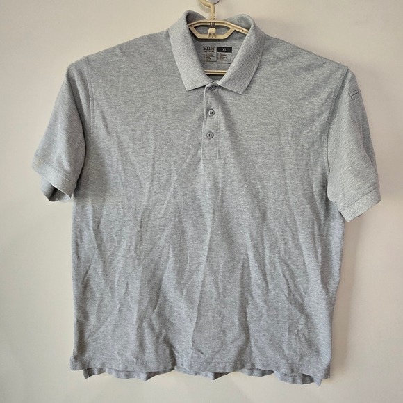 5.11 Tactical Polo Shirt Performance Short Sleeve‎ Workwear Gray XL - Picture 1 of 4